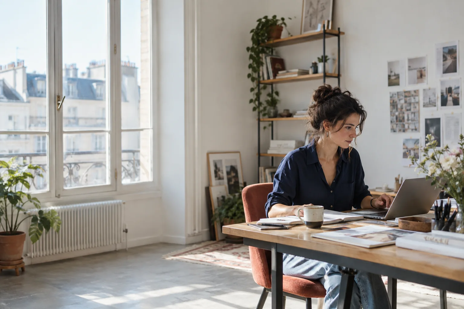 Warm, practical workspace photographed for the DreamTap automation concept